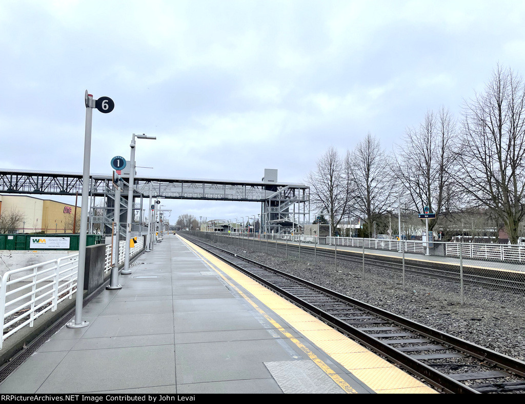 Looking north from Sounder Kent Station